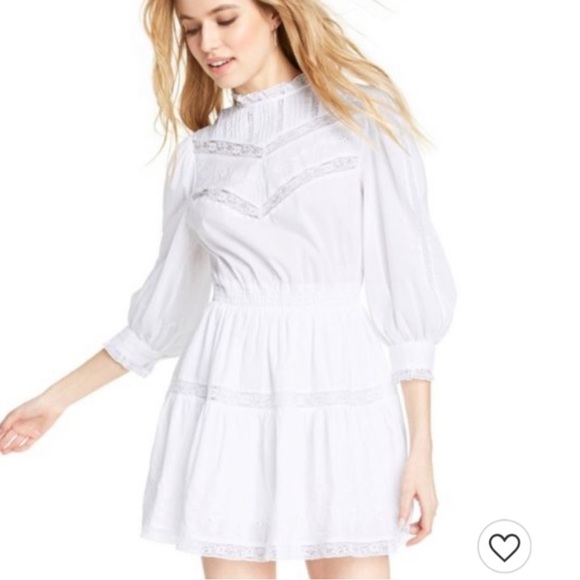 LoveShackFancy Dresses & Skirts - LoveShackFancy Target White Lace Trim Mini Dress